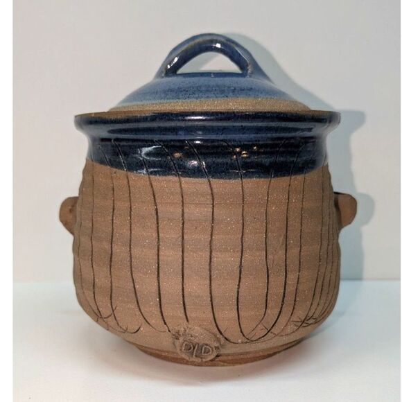 David L Davis People Pottery Lidded Jar - Picture 2 of 6